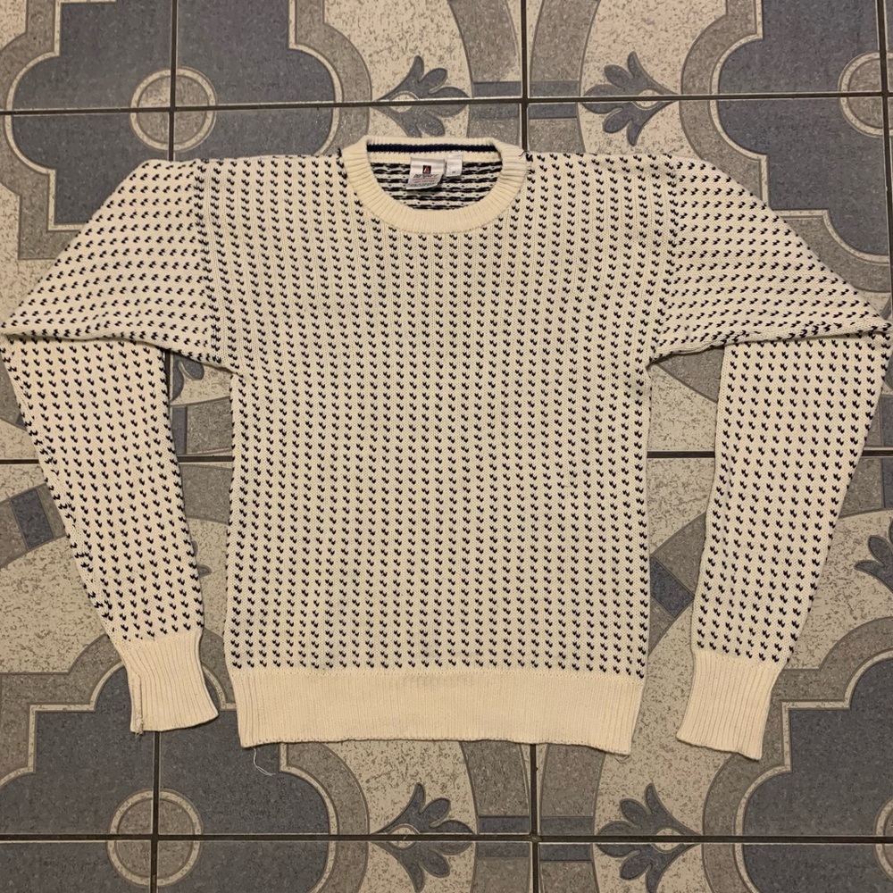 Vintage Norsport Cotton Knit Crewneck Sweater Sz M